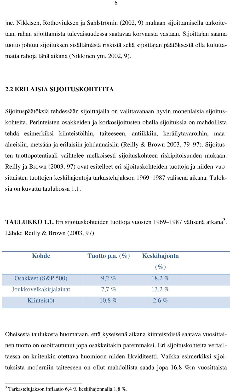 02, 9). 2.2 ERILAISIA SIJOITUSKOHTEITA Sijoituspäätöksiä tehdessään sijoittajalla on valittavanaan hyvin monenlaisia sijoituskohteita.