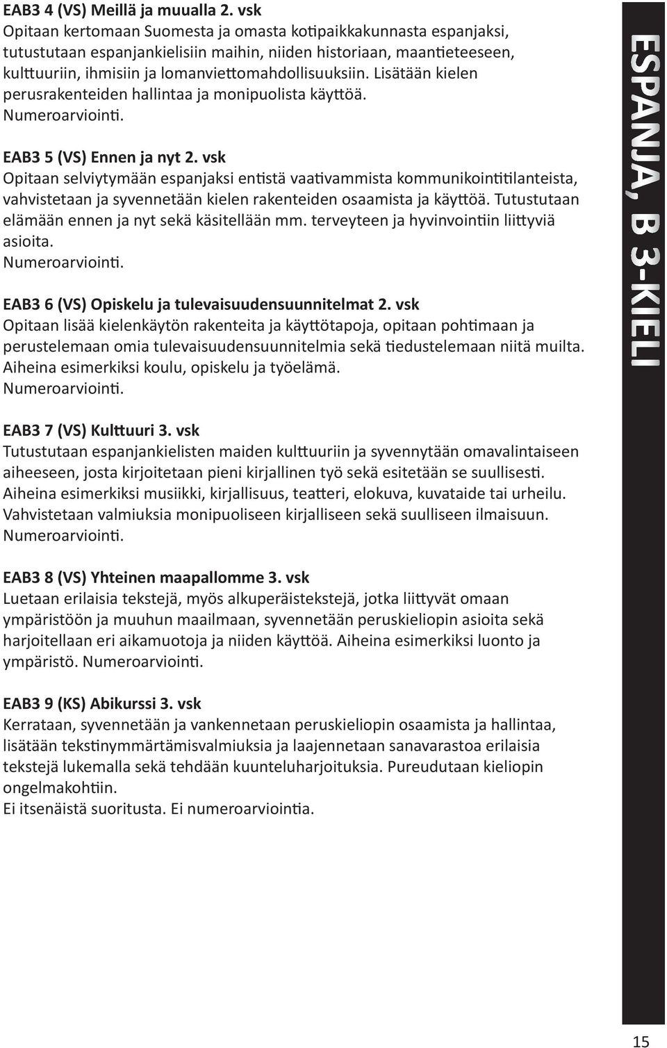 Lisätään kielen perusrakenteiden hallintaa ja monipuolista käy öä. EAB3 5 (VS) Ennen ja nyt 2.