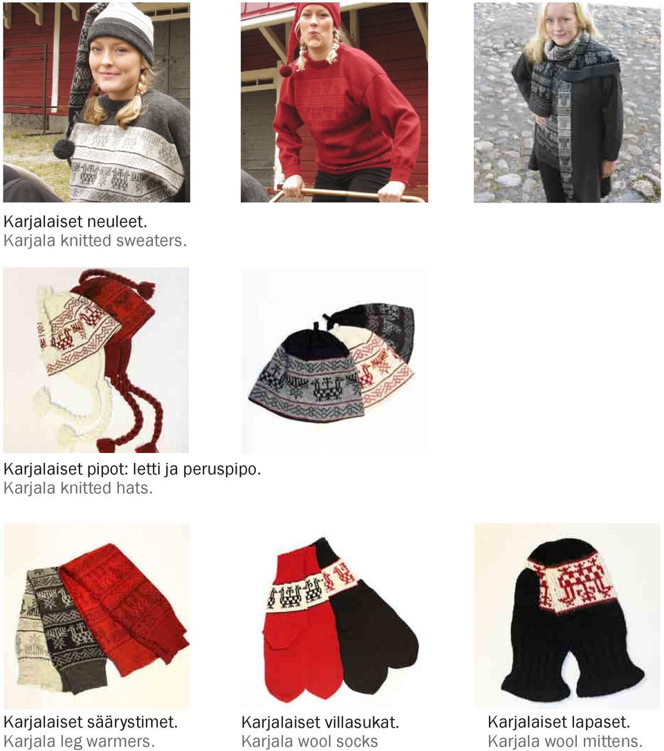 Karjalaiset säärystimet. Karjala leg warmers.