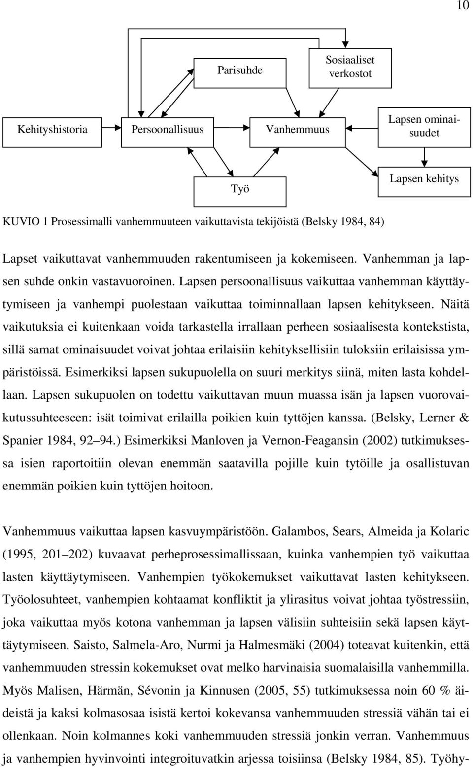 Lapsen persoonallisuus vaikuttaa vanhemman käyttäytymiseen ja vanhempi puolestaan vaikuttaa toiminnallaan lapsen kehitykseen.