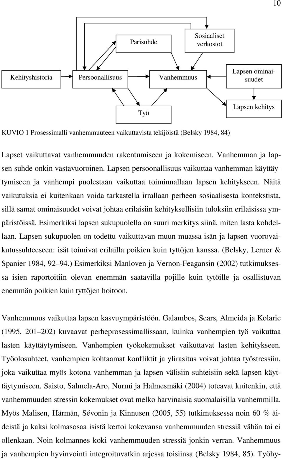 Lapsen persoonallisuus vaikuttaa vanhemman käyttäytymiseen ja vanhempi puolestaan vaikuttaa toiminnallaan lapsen kehitykseen.