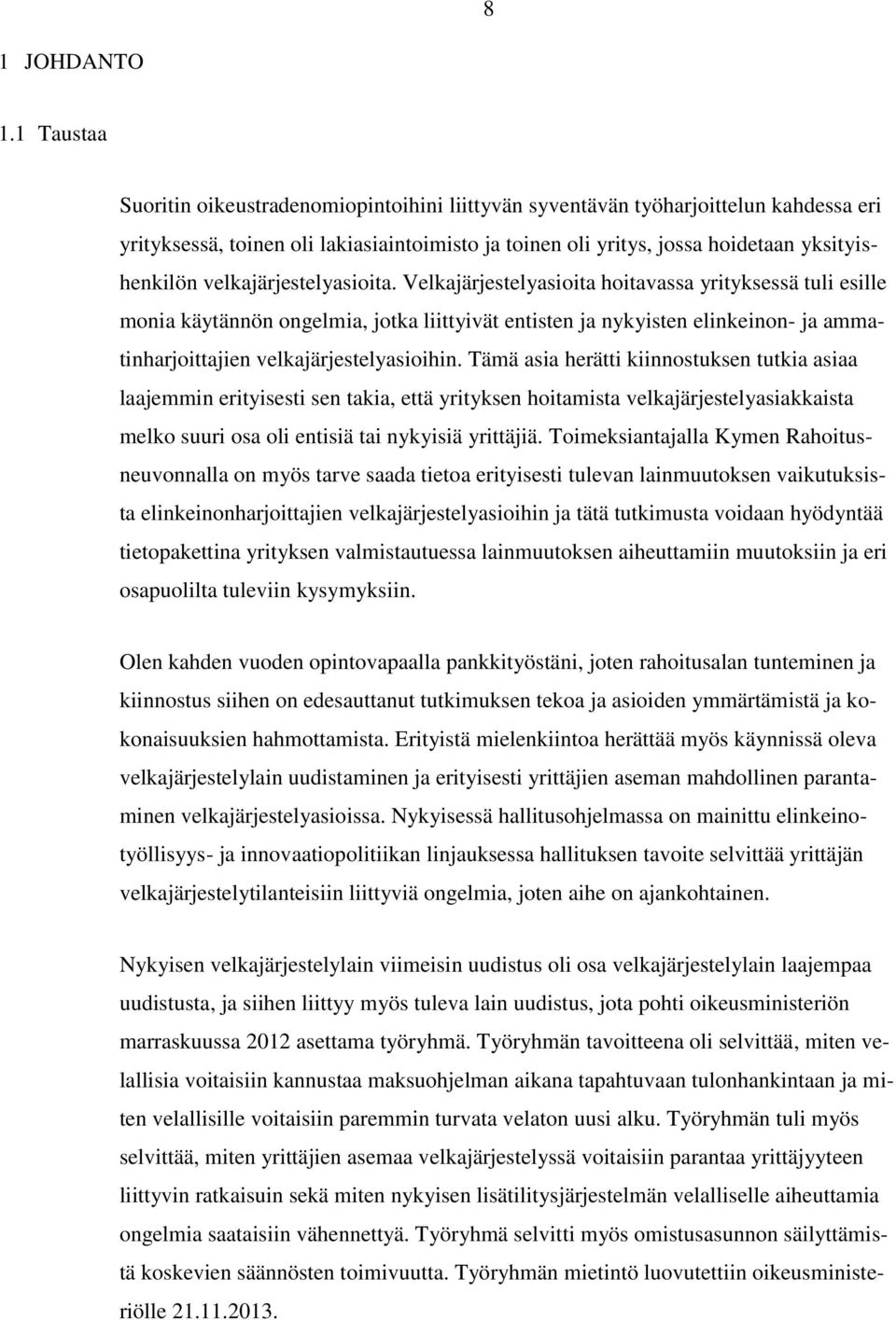 velkajärjestelyasioita.