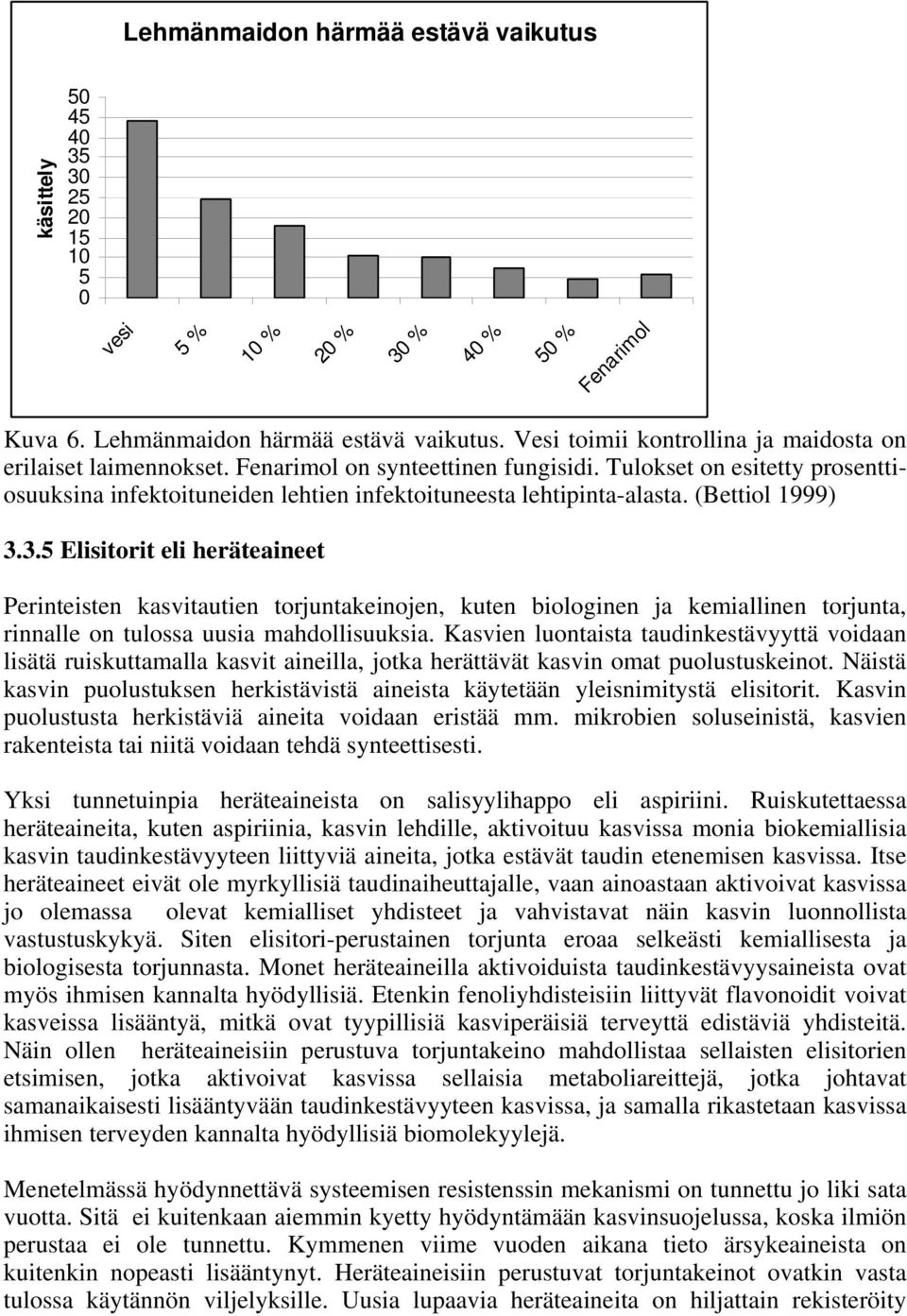 (Bettiol 1999) 3.3.5 Elisitorit eli heräteaineet Perinteisten kasvitautien torjuntakeinojen, kuten biologinen ja kemiallinen torjunta, rinnalle on tulossa uusia mahdollisuuksia.