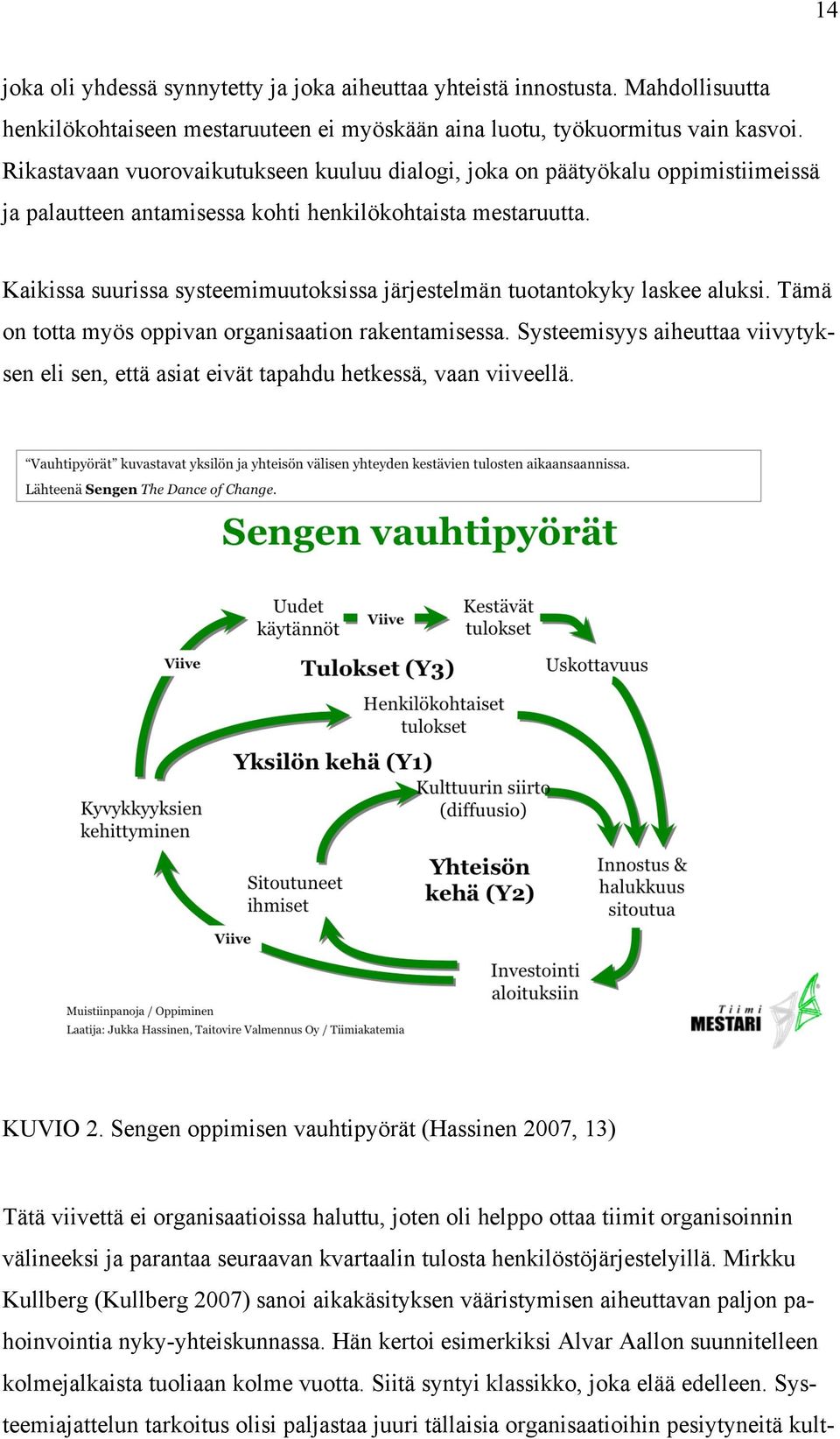 Kaikissa suurissa systeemimuutoksissa järjestelmän tuotantokyky laskee aluksi. Tämä on totta myös oppivan organisaation rakentamisessa.