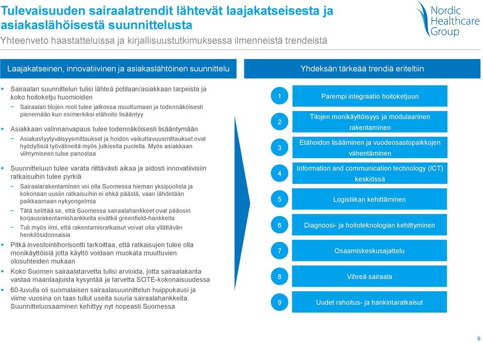 rooli tulee jatkossa muuttumaan ja todennäköisesti pienemään kun esimerkiksi etähoito lisääntyy Asiakkaan valinnanvapaus tulee todennäköisesti lisääntymään Asiakastyytyväisyysmittaukset ja hoidon