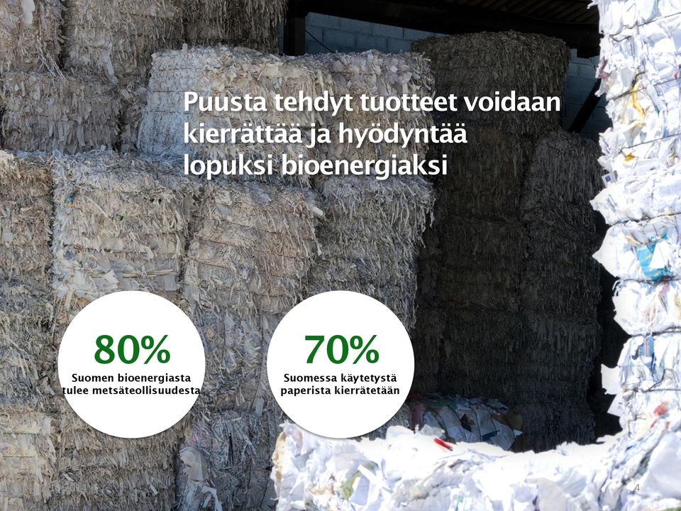 bioenergiasta tulee metsäteollisuudesta 70%