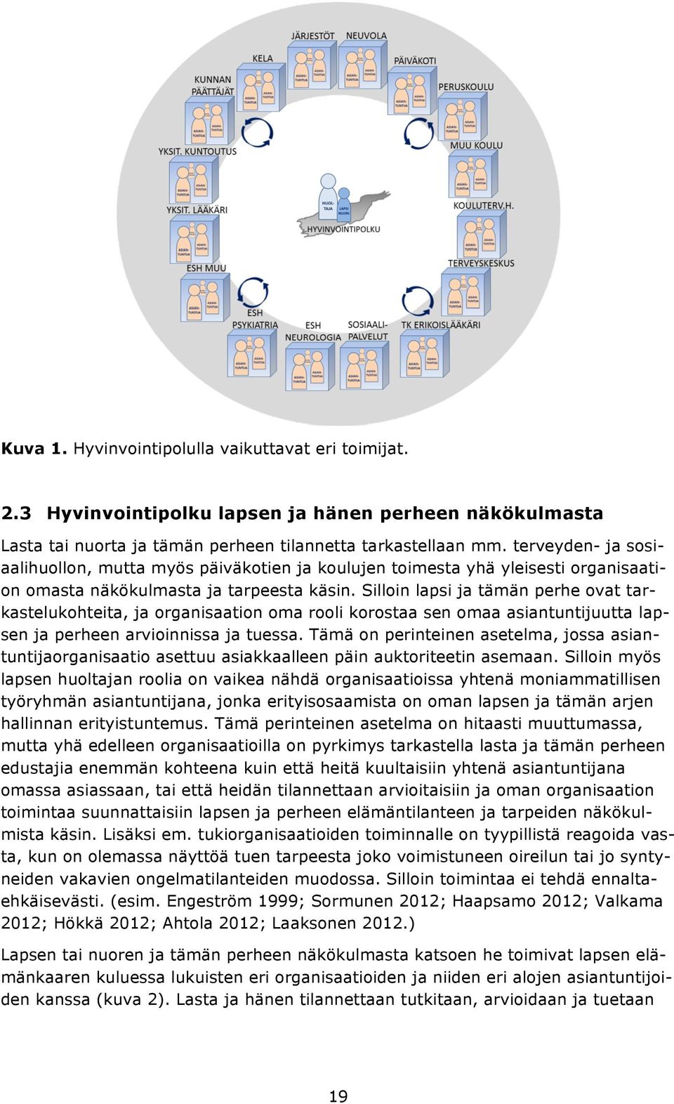 Silloin lapsi ja tämän perhe ovat tarkastelukohteita, ja organisaation oma rooli korostaa sen omaa asiantuntijuutta lapsen ja perheen arvioinnissa ja tuessa.