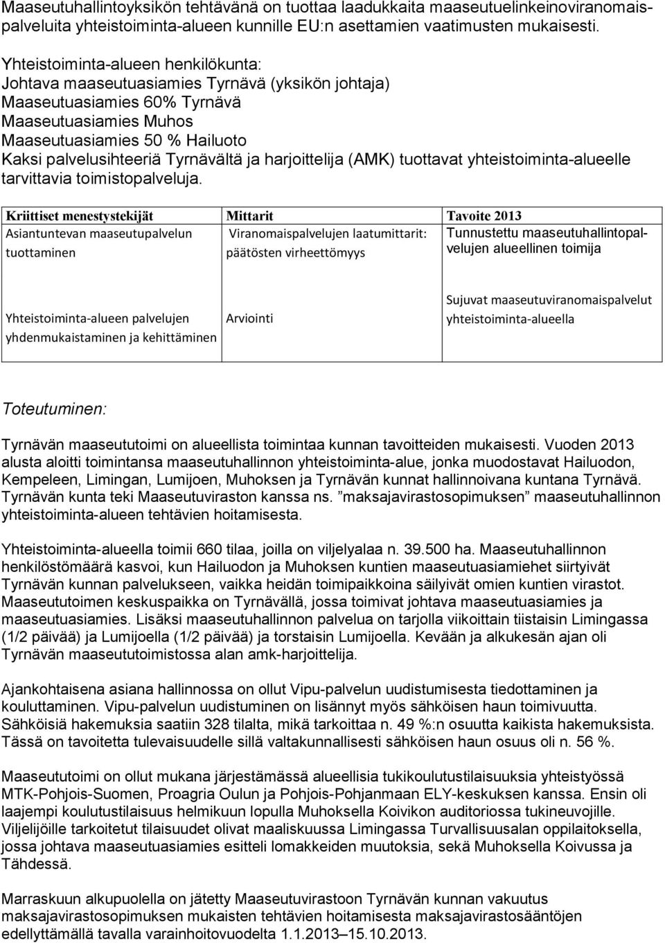 Tyrnävältä ja harjoittelija (AMK) tuottavat yhteistoiminta-alueelle tarvittavia toimistopalveluja.