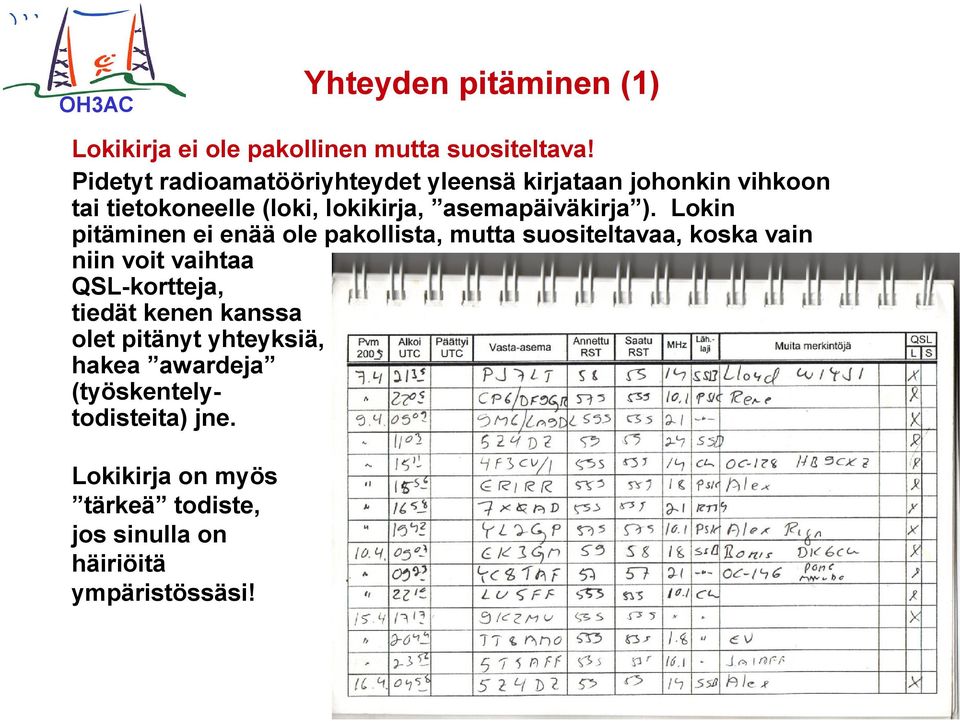 asemapäiväkirja ).