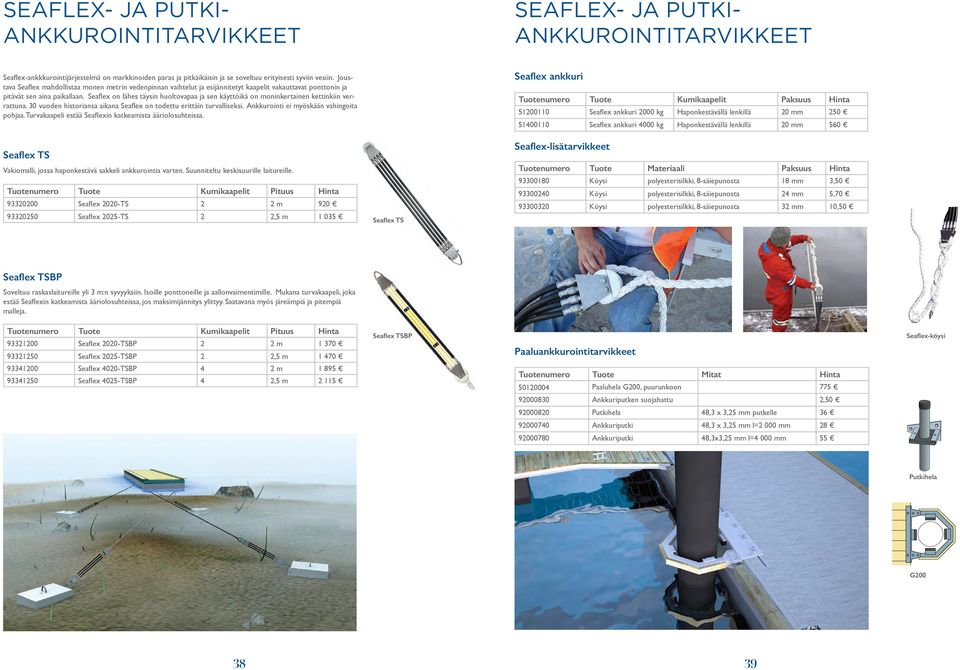 Seaflex on lähes täysin huoltovapaa ja sen käyttöikä on moninkertainen kettinkiin verrattuna. 30 vuoden historiansa aikana Seaflex on todettu erittäin turvalliseksi.