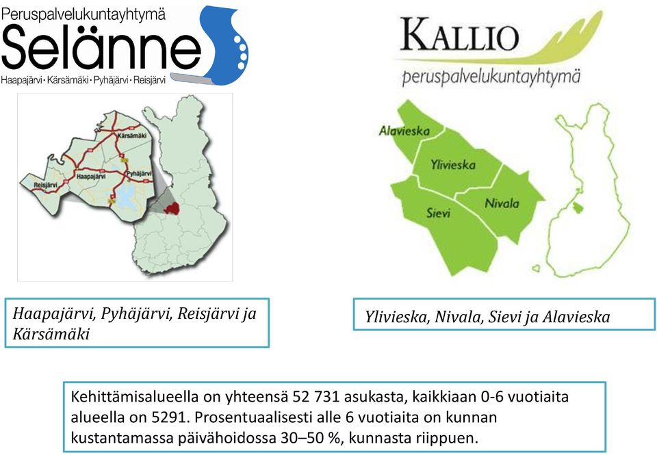 kaikkiaan 0-6 vuotiaita alueella on 5291.