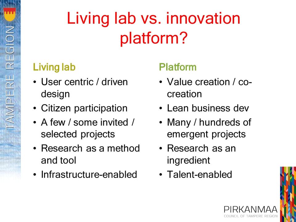 invited / selected projects Research as a method and tool Infrastructure-enabled