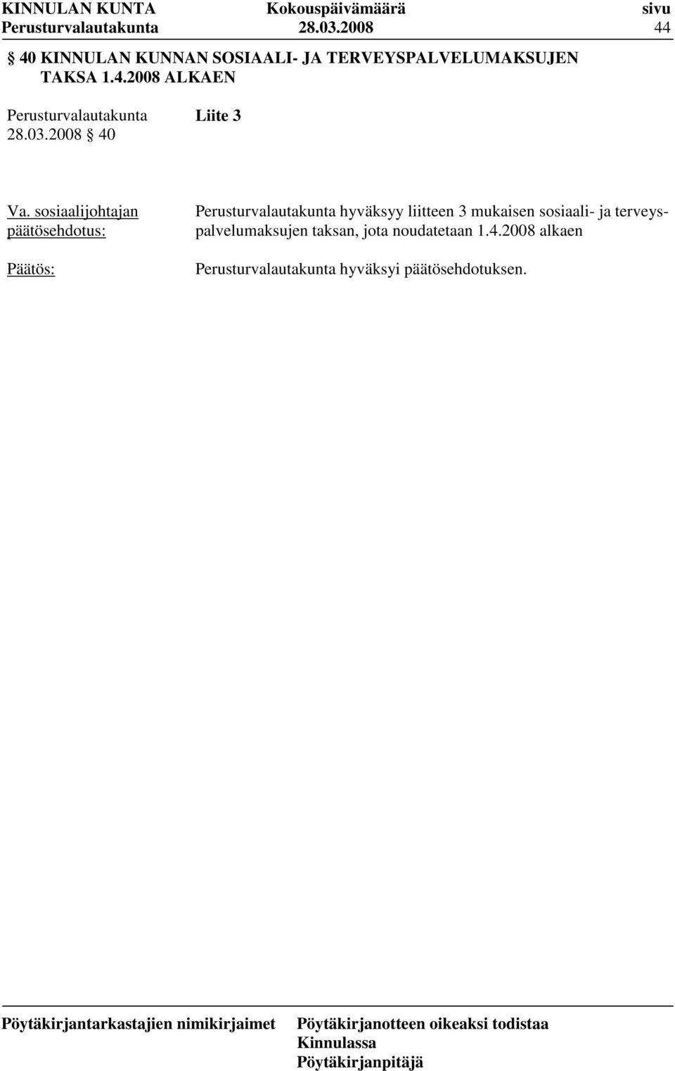 TERVEYSPALVELUMAKSUJEN TAKSA 1.4.