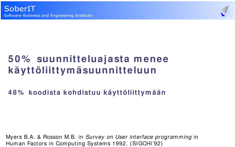 käyttöliittymään Myers B.
