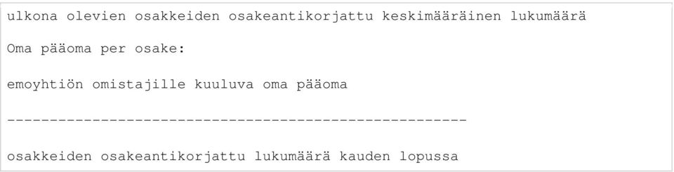 kuuluva oma pääoma