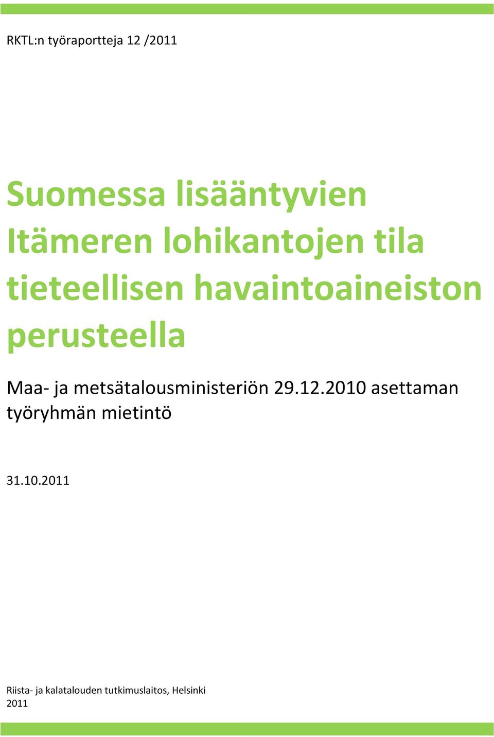 Maa- ja metsätalousministeriön 29.12.