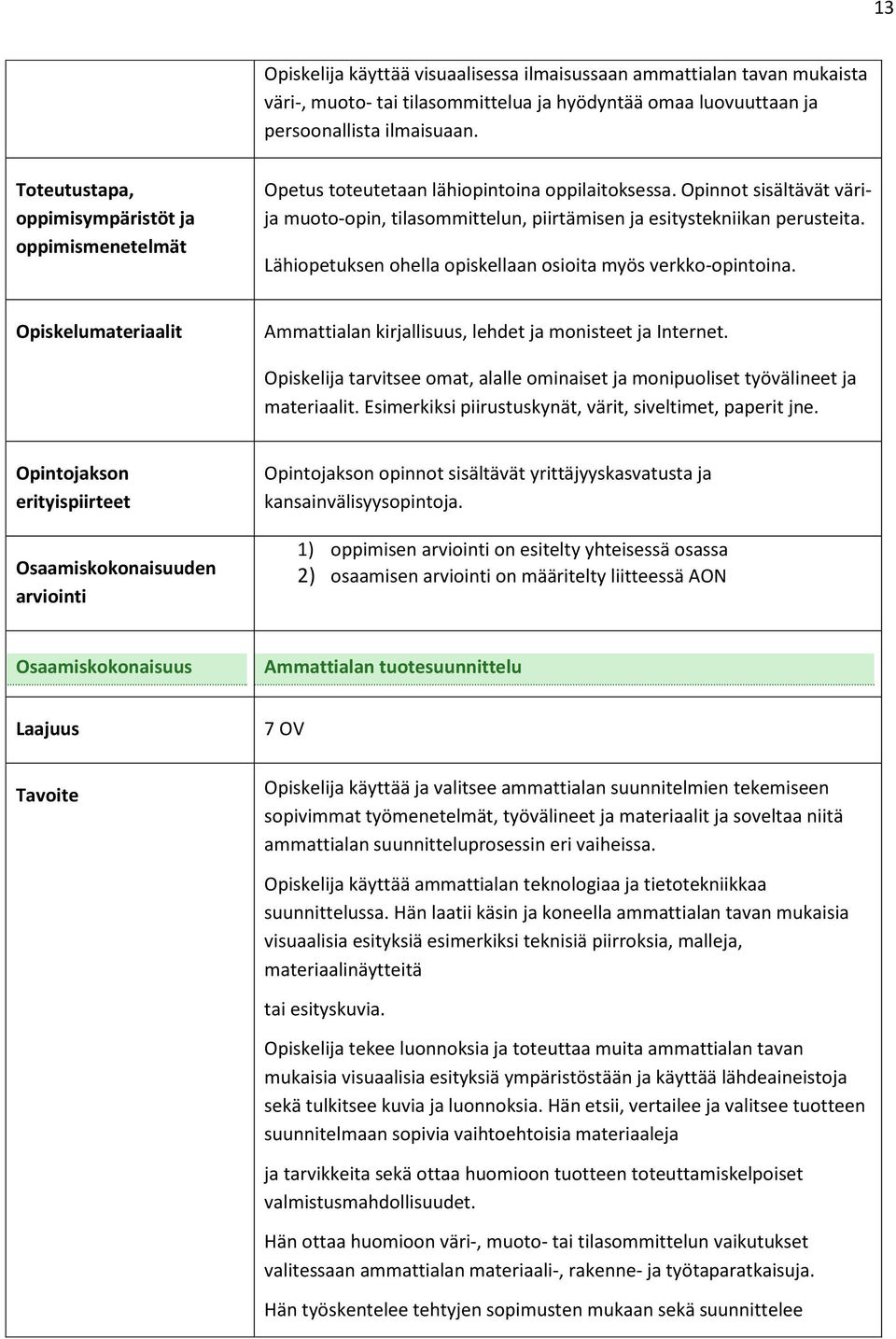 Lähiopetuksen ohella opiskellaan osioita myös verkko-opintoina. Ammattialan kirjallisuus, lehdet ja monisteet ja Internet.