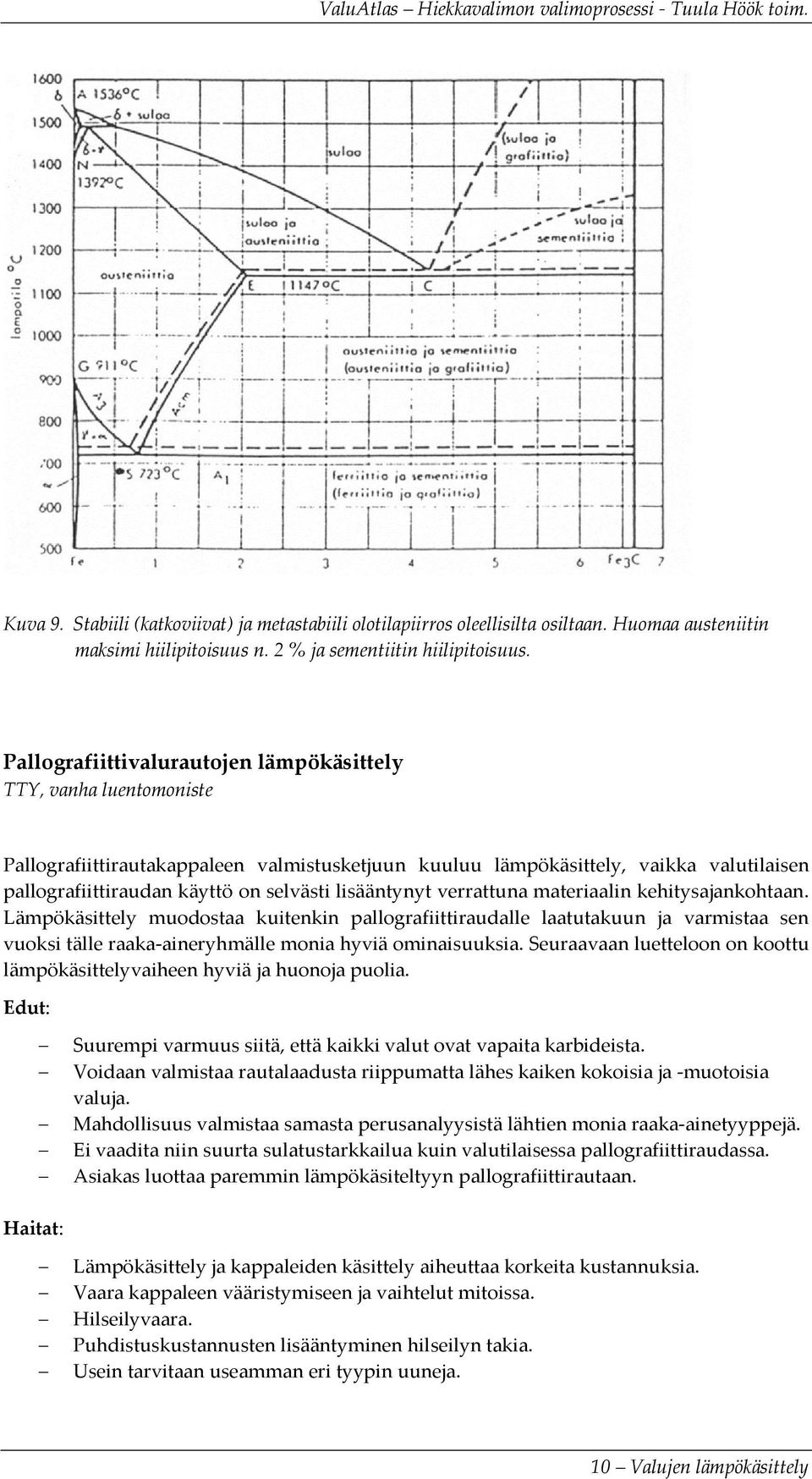 lisääntynyt verrattuna materiaalin kehitysajankohtaan. Lämpökäsittely muodostaa kuitenkin pallografiittiraudalle laatutakuun ja varmistaa sen vuoksi tälle raaka-aineryhmälle monia hyviä ominaisuuksia.