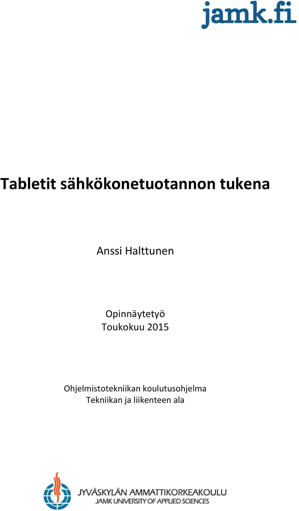 Toukokuu 2015 Ohjelmistotekniikan