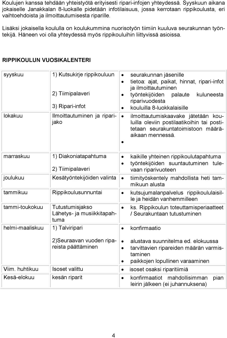 Lisäksi jokaisella koululla on koulukummina nuorisotyön tiimiin kuuluva seurakunnan työntekijä. Häneen voi olla yhteydessä myös rippikouluihin liittyvissä asioissa.