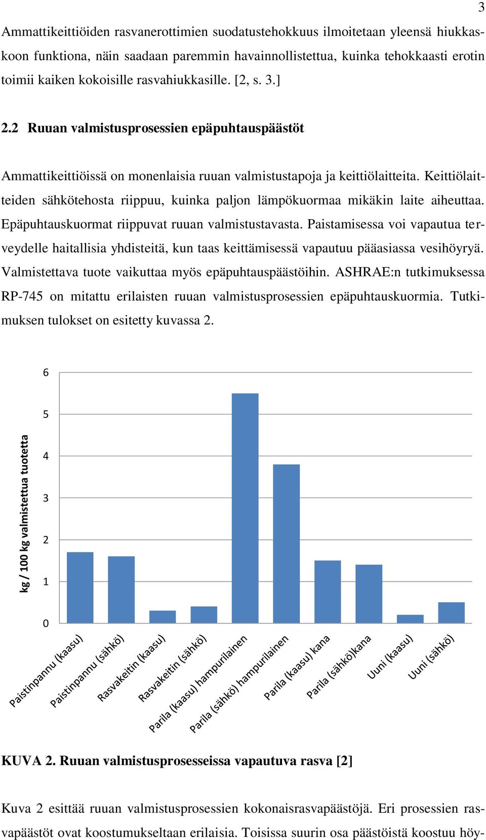 Keittiölaitteiden sähkötehosta riippuu, kuinka paljon lämpökuormaa mikäkin laite aiheuttaa. Epäpuhtauskuormat riippuvat ruuan valmistustavasta.