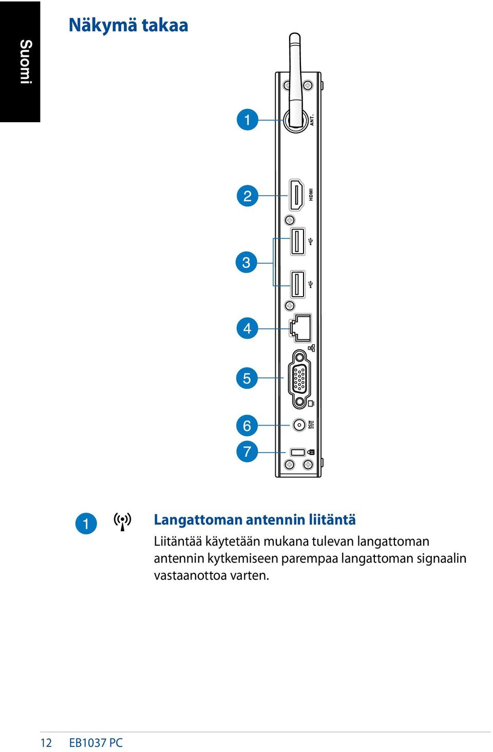 langattoman antennin kytkemiseen parempaa