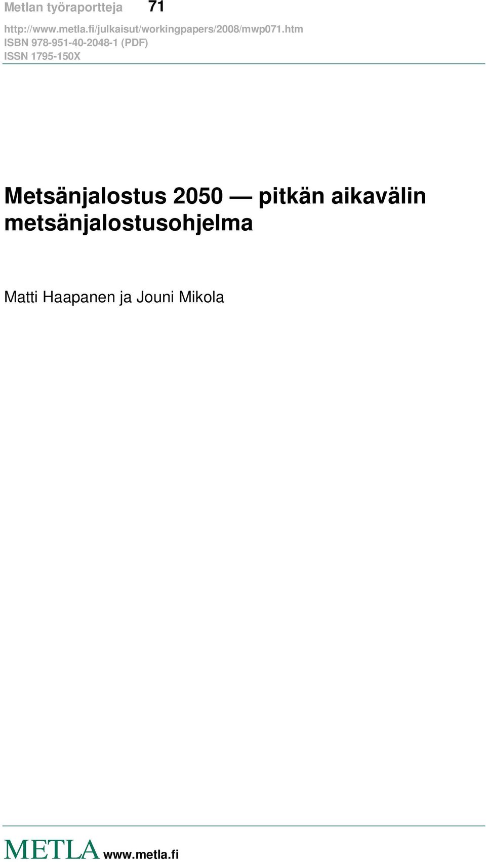 aikavälin metsänjalostusohjelma