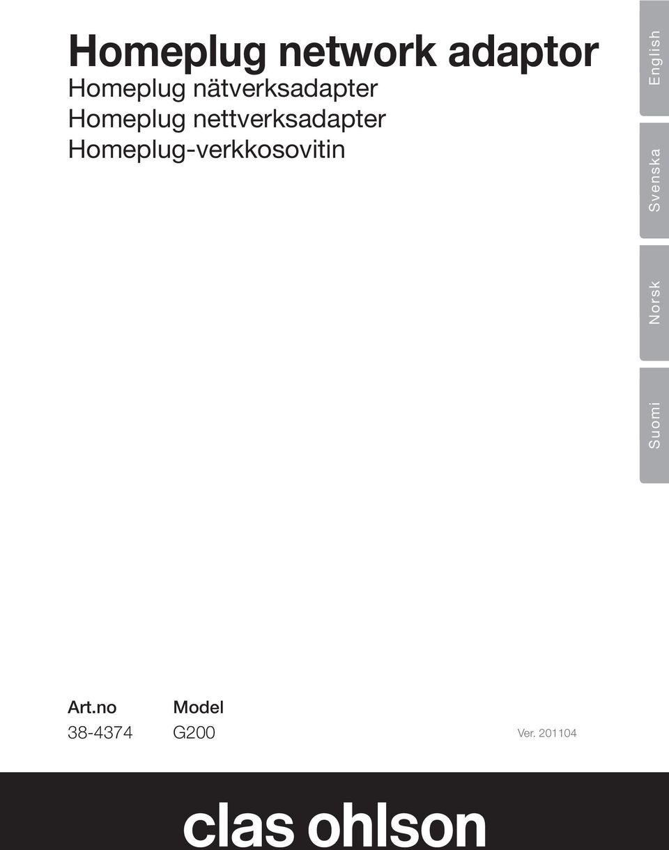 nettverksadapter Homeplug-verkkosovitin