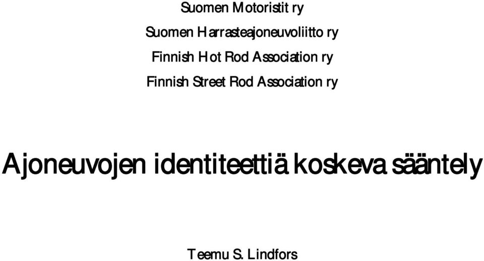 Association ry Finnish Street Rod