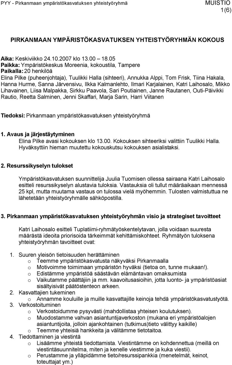 Järvensivu, Ilkka Kalmanlehto, Ilmari Karjalainen, Katri Laihosalo, Mikko Lihavainen, Liisa Malpakka, Sirkku Paavola, Sari Poutiainen, Janne Rautanen, Outi-Päivikki Rautio, Reetta Salminen, Jenni