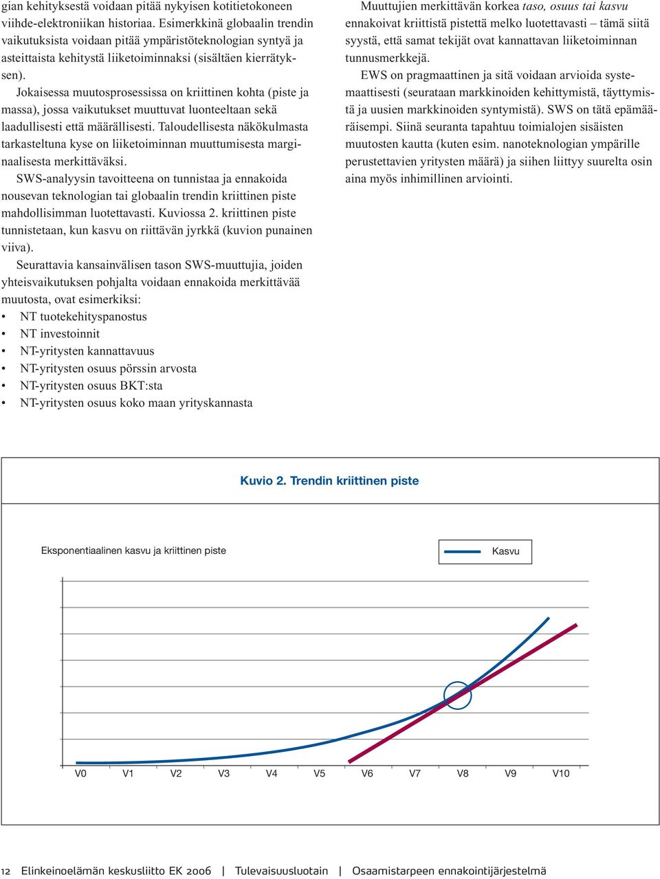 Jokaisessa muutosprosessissa on kriittinen kohta (piste ja massa), jossa vaikutukset muuttuvat luonteeltaan sekä laadullisesti että määrällisesti.
