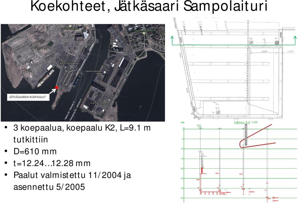 1 m tutkittiin D=610 mm t=12.24 12.