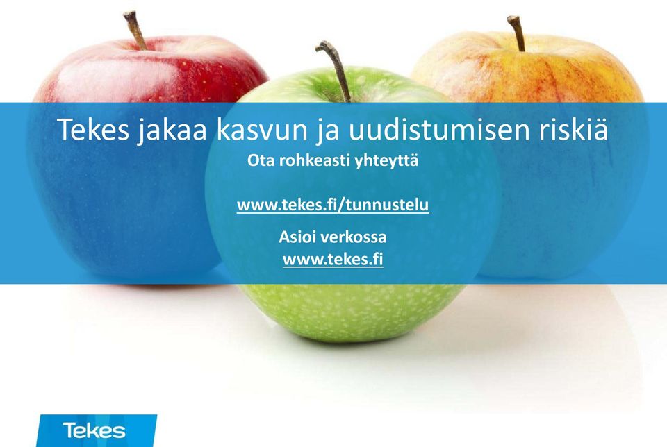 rohkeasti yhteyttä www.tekes.