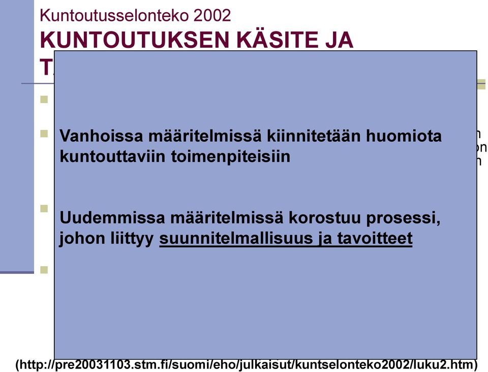 Kuntoutus on suunnitelmallista ja monialaista, usein pitkäjänteistä Uudemmissa toimintaa, määritelmissä jonka tavoitteena korostuu on auttaa prosessi, kuntoutujaa hallitsemaan elämäntilanteensa johon