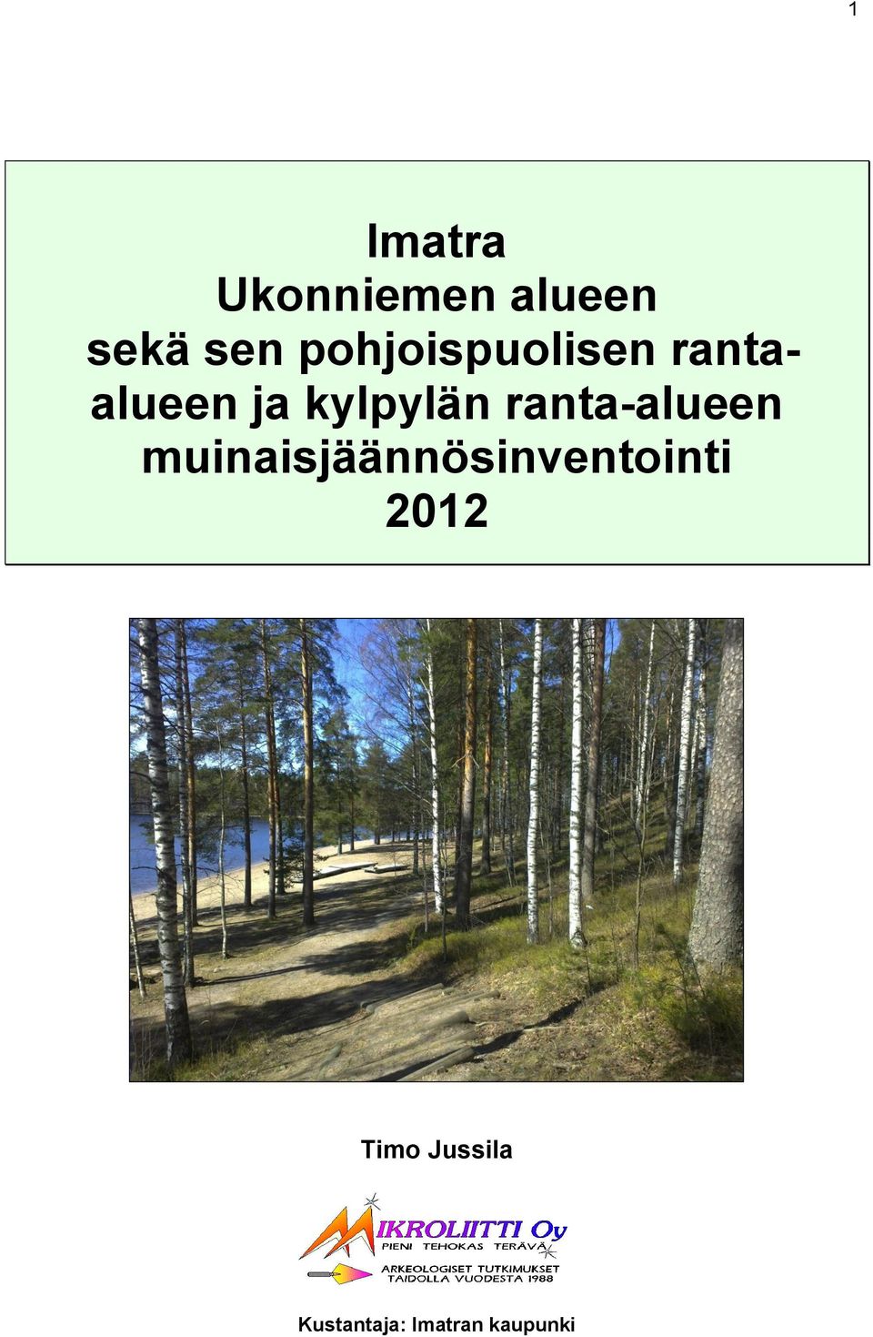ranta-alueen muinaisjäännösinventointi