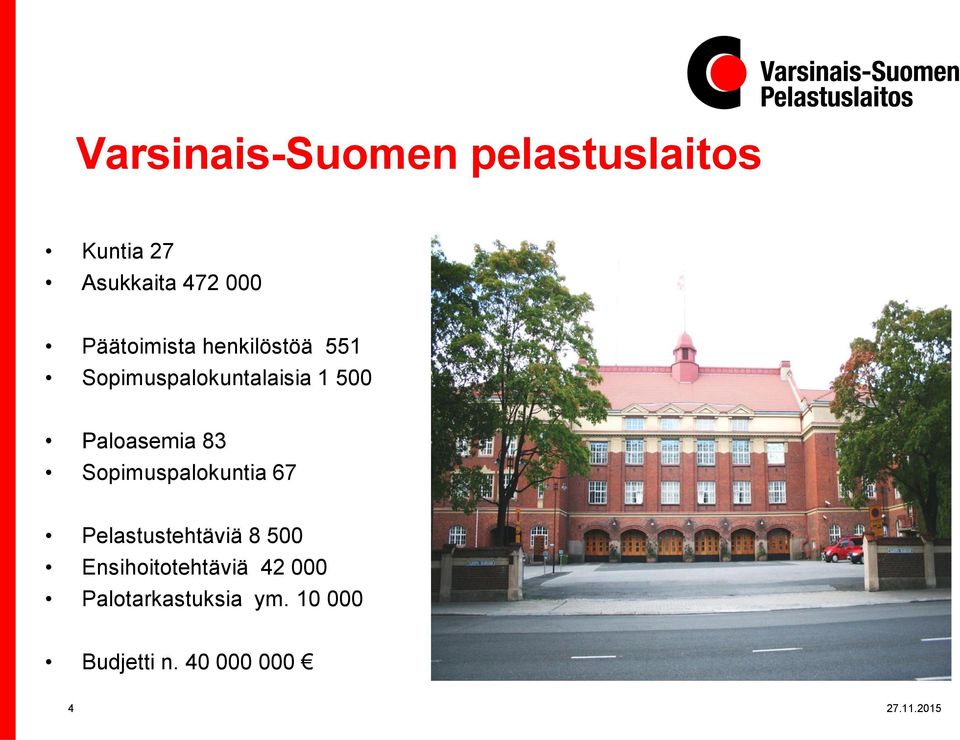 Paloasemia 83 Sopimuspalokuntia 67 Pelastustehtäviä 8 500