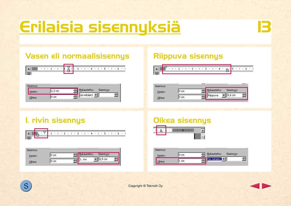 normaalisisennys Riippuva