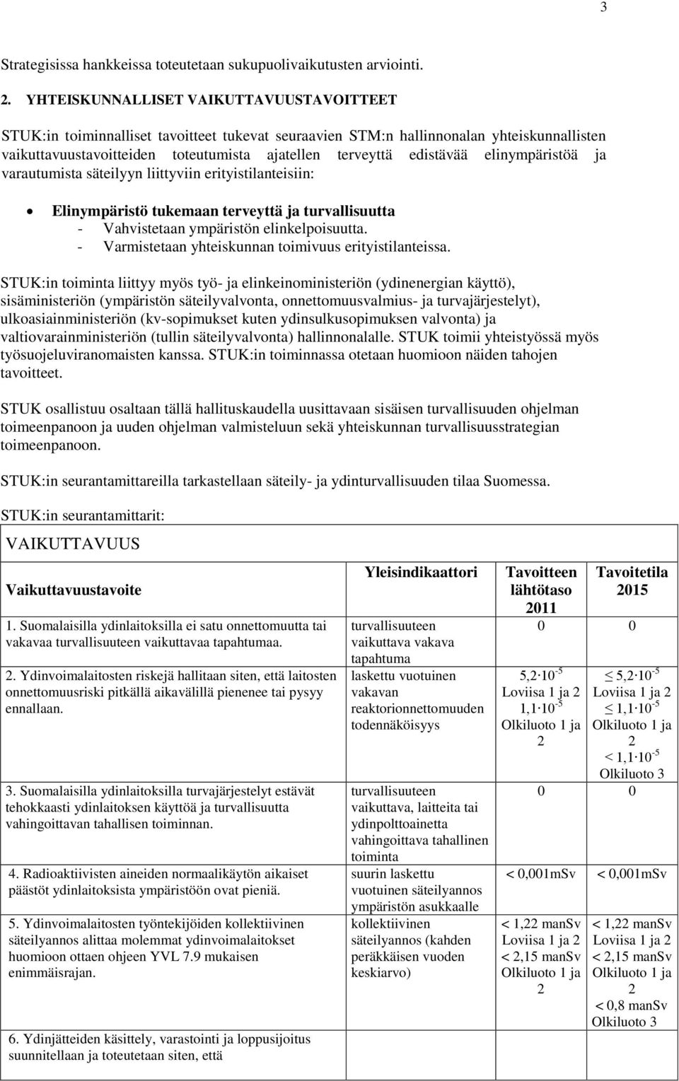 edistävää elinympäristöä ja varautumista säteilyyn liittyviin erityistilanteisiin: Elinympäristö tukemaan terveyttä ja turvallisuutta - Vahvistetaan ympäristön elinkelpoisuutta.