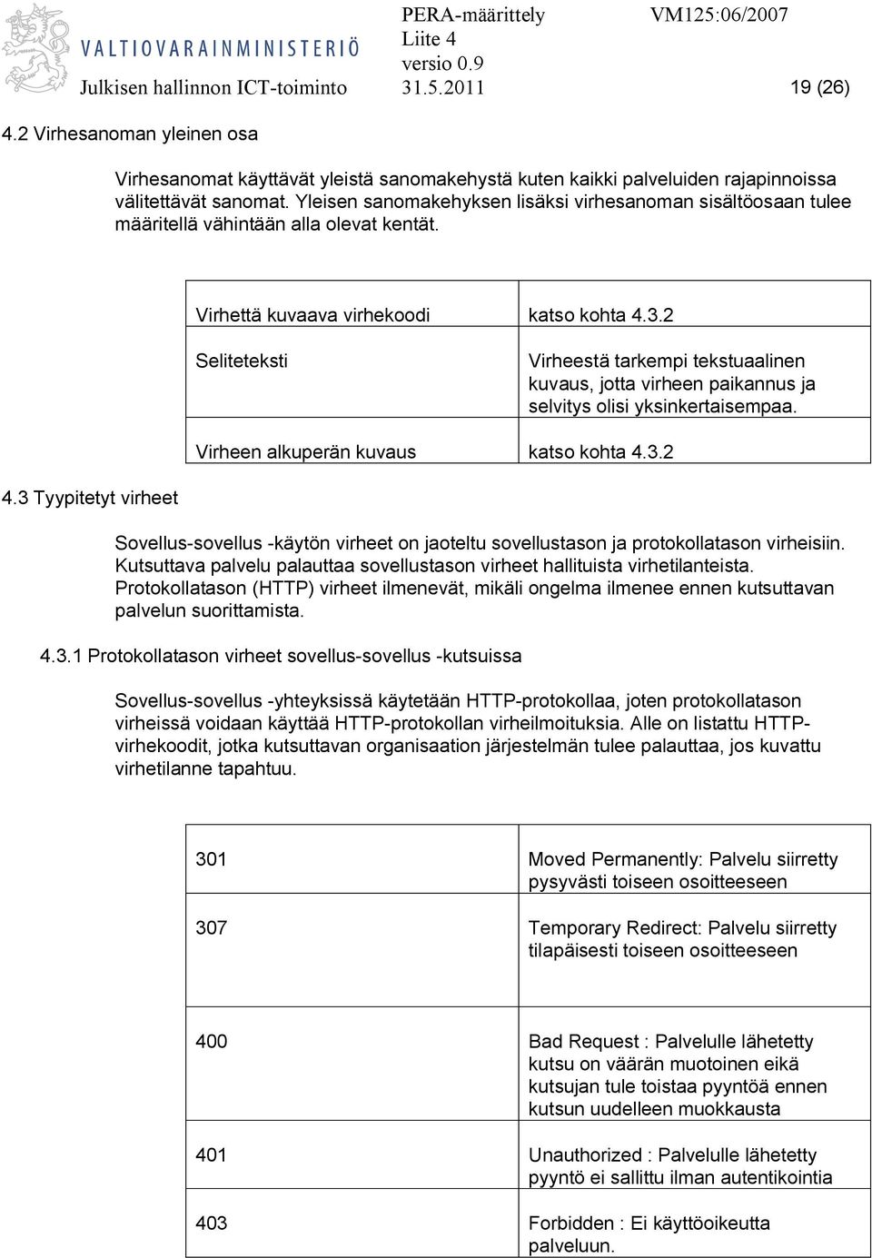 2 Seliteteksti Virheestä tarkempi tekstuaalinen kuvaus, jotta virheen paikannus ja selvitys olisi yksinkertaisempaa. Virheen alkuperän kuvaus katso kohta 4.3.2 4.