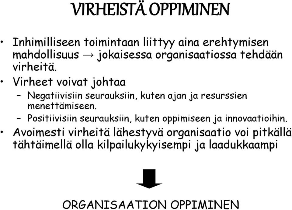 Virheet voivat johtaa Negatiivisiin seurauksiin, kuten ajan ja resurssien menettämiseen.