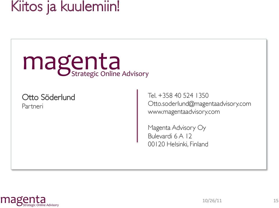 com www.magentaadvisory.