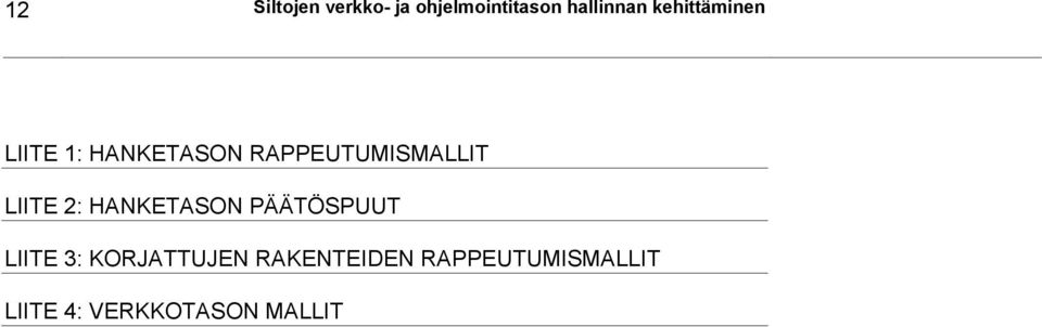 LIITE 2: HANKETASON PÄÄTÖSPUUT LIITE 3: KORJATTUJEN