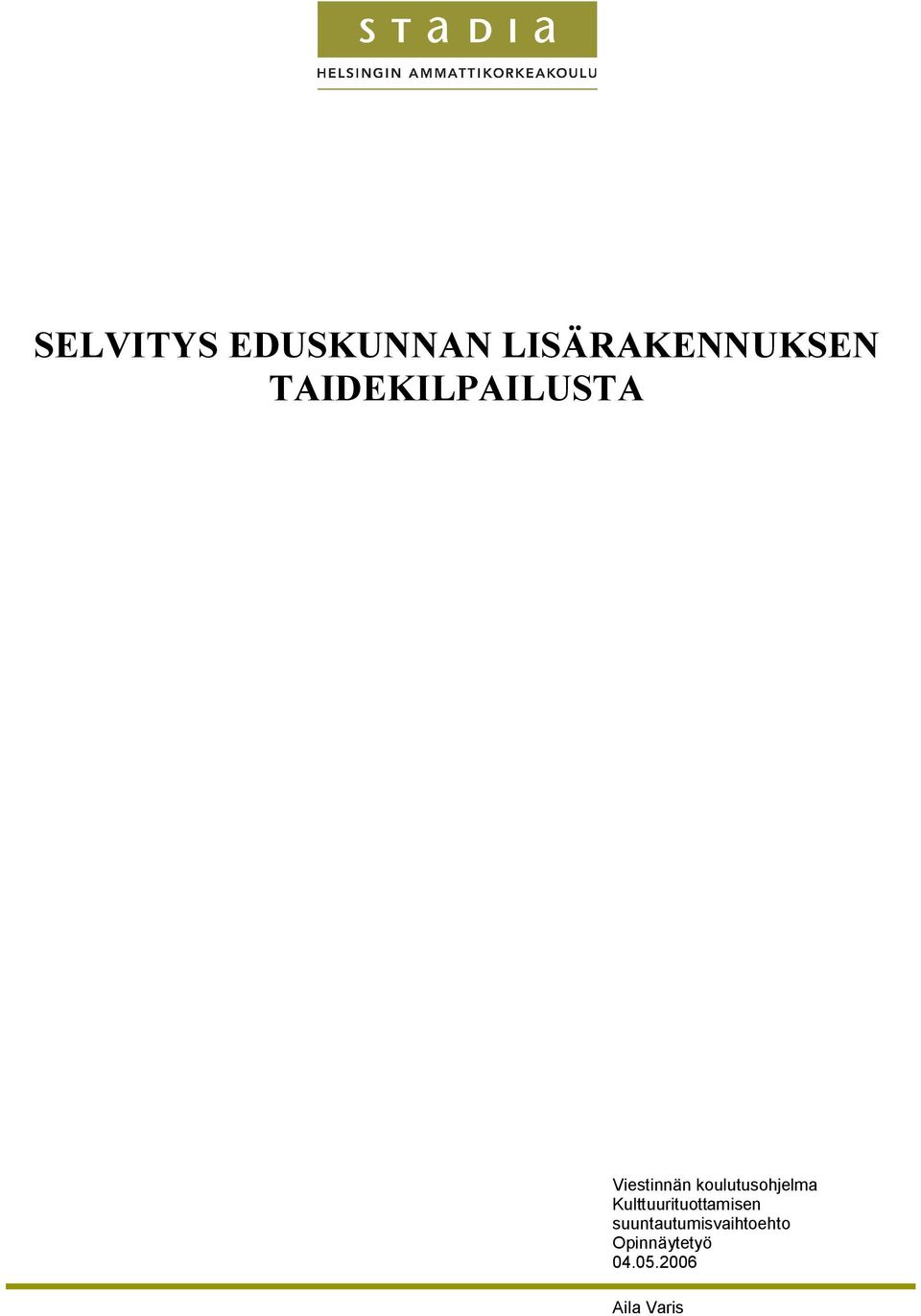 koulutusohjelma Kulttuurituottamisen