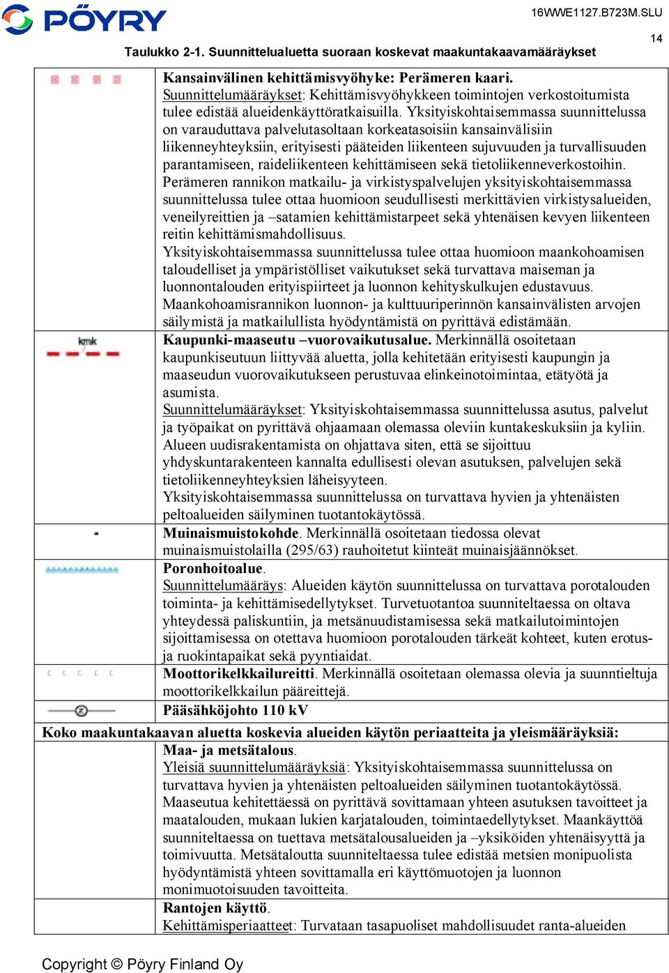 Yksityiskohtaisemmassa suunnittelussa on varauduttava palvelutasoltaan korkeatasoisiin kansainvälisiin liikenneyhteyksiin, erityisesti pääteiden liikenteen sujuvuuden ja turvallisuuden parantamiseen,