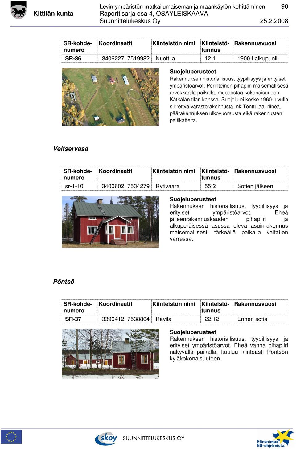 Suojelu ei koske 1960-luvulla siirrettyä varastorakennusta, nk Tonttulaa, riiheä, päärakennuksen ulkovuorausta eikä rakennusten peltikatteita.
