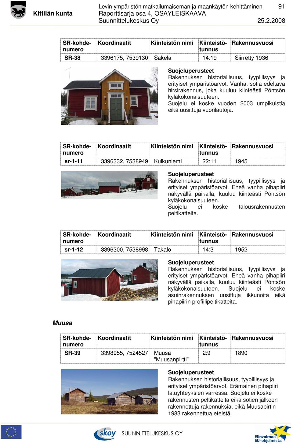 sr-1-11 3396332, 7538949 Kulkuniemi 22:11 1945 erityiset ympäristöarvot. Eheä vanha pihapiiri näkyvällä paikalla, kuuluu kiinteästi Pöntsön kyläkokonaisuuteen.