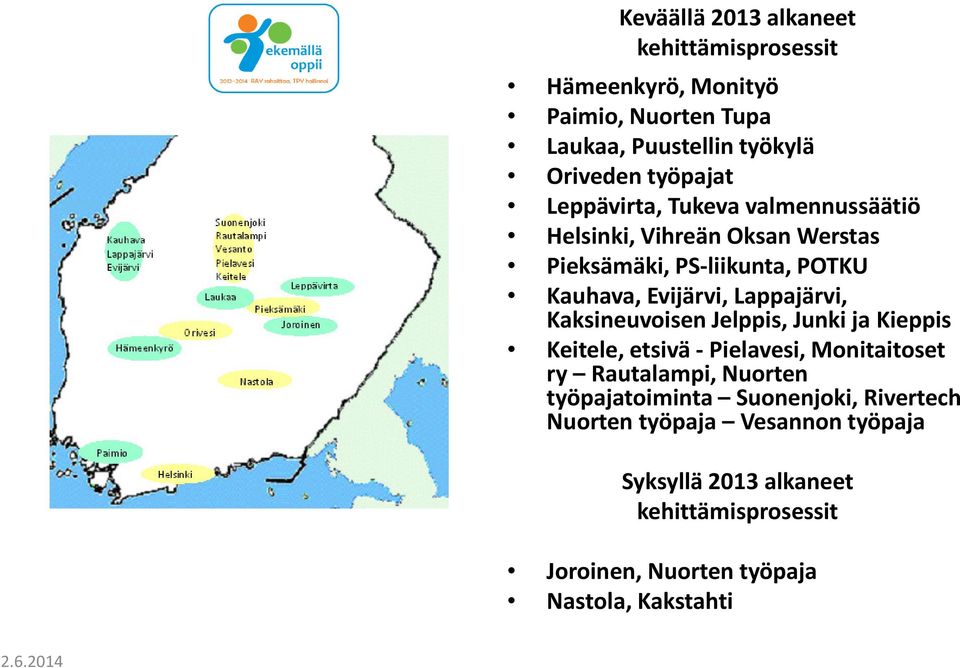 Kaksineuvoisen Jelppis, Junki ja Kieppis Keitele, etsivä - Pielavesi, Monitaitoset ry Rautalampi, Nuorten työpajatoiminta