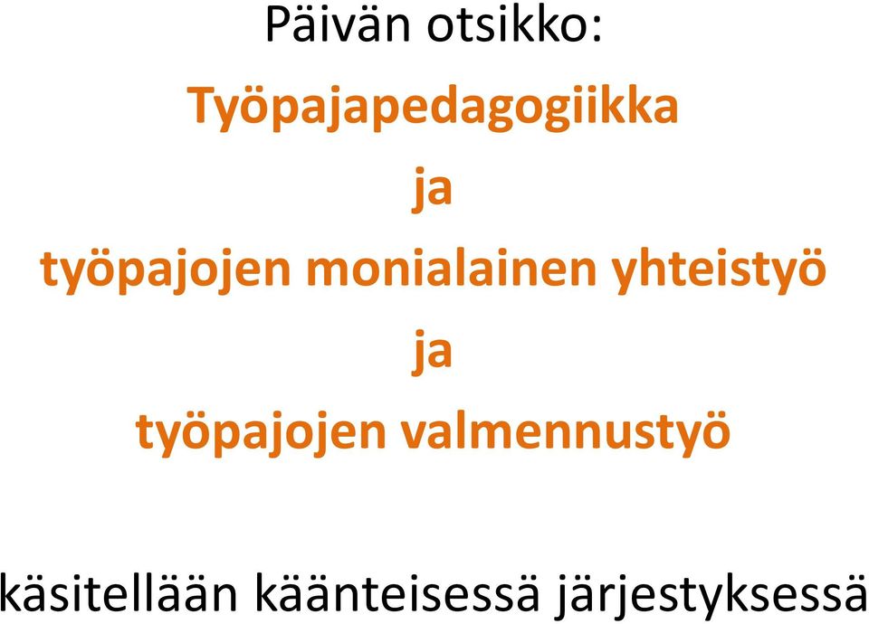 monialainen yhteistyö ja