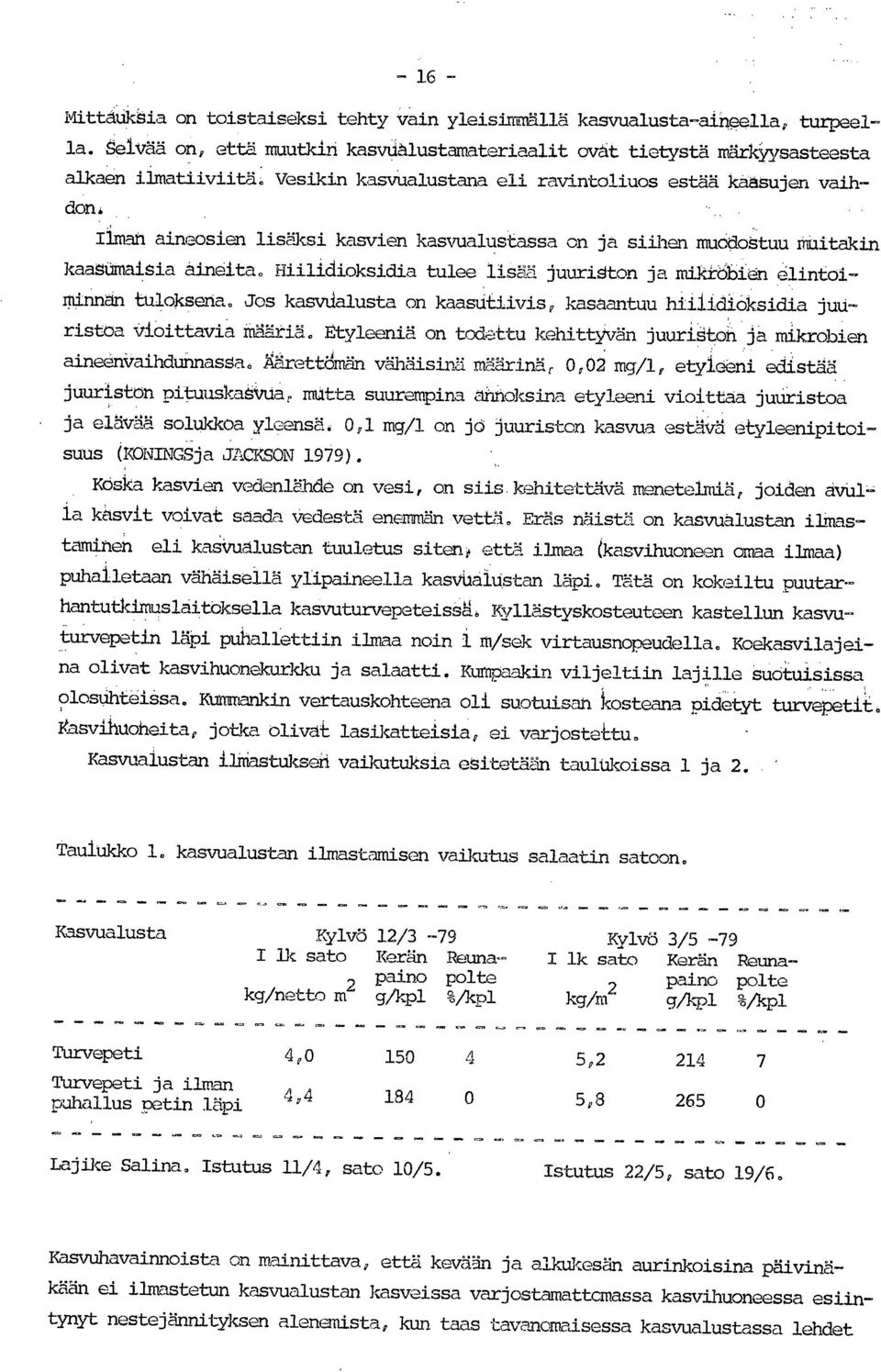 siihen muodostuu kaasumaisia aineita.