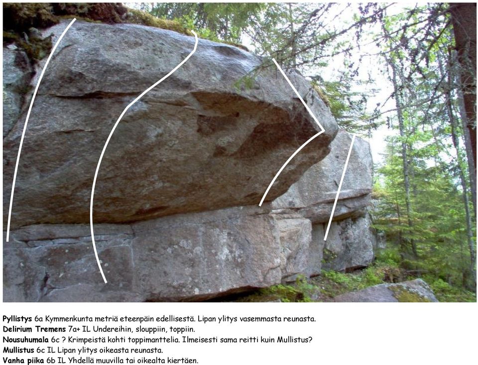 Delirium Tremens 7a+ IL Undereihin, slouppiin, toppiin. Nousuhumala 6c?